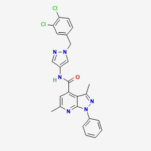 N-[1-(3,4-dichlorobenzyl)-1H-pyrazol-4-yl]-3,6-dimethyl-1-phenyl-1H-pyrazolo[3,4-b]pyridine-4-carboxamide