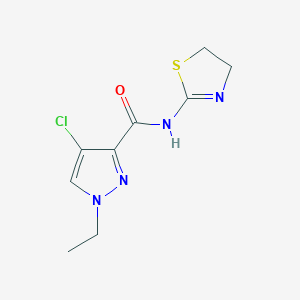 4-chloro-N-(4,5-dihydro-1,3-thiazol-2-yl)-1-ethyl-1H-pyrazole-3-carboxamide