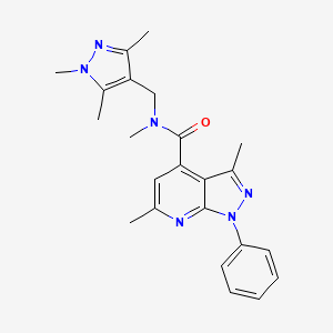 N,3,6-trimethyl-1-phenyl-N-[(1,3,5-trimethyl-1H-pyrazol-4-yl)methyl]-1H-pyrazolo[3,4-b]pyridine-4-carboxamide