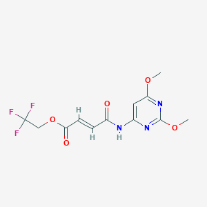 molecular formula C12H12F3N3O5 B10964447 2,2,2-trifluoroethyl (2E)-4-[(2,6-dimethoxypyrimidin-4-yl)amino]-4-oxobut-2-enoate 