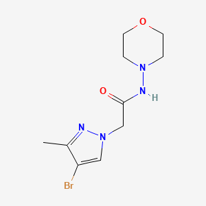 2-(4-bromo-3-methyl-1H-pyrazol-1-yl)-N-(morpholin-4-yl)acetamide