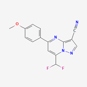 7-(Difluoromethyl)-5-(4-methoxyphenyl)pyrazolo[1,5-a]pyrimidine-3-carbonitrile