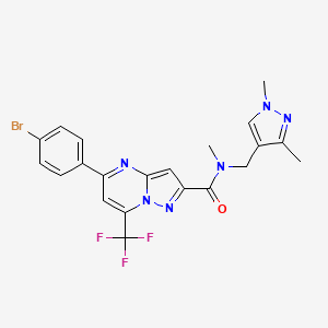 5-(4-bromophenyl)-N-[(1,3-dimethyl-1H-pyrazol-4-yl)methyl]-N-methyl-7-(trifluoromethyl)pyrazolo[1,5-a]pyrimidine-2-carboxamide