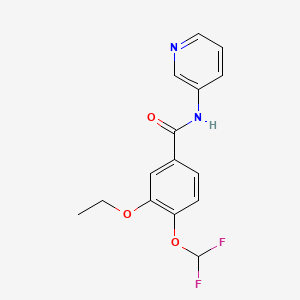 molecular formula C15H14F2N2O3 B10964485 4-(difluoromethoxy)-3-ethoxy-N-(pyridin-3-yl)benzamide 