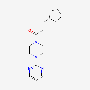 3-Cyclopentyl-1-[4-(pyrimidin-2-yl)piperazin-1-yl]propan-1-one