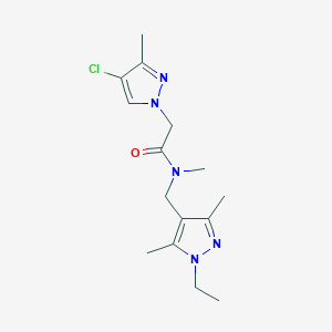 2-(4-chloro-3-methyl-1H-pyrazol-1-yl)-N-[(1-ethyl-3,5-dimethyl-1H-pyrazol-4-yl)methyl]-N-methylacetamide