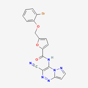 5-[(2-bromophenoxy)methyl]-N-(3-cyanopyrazolo[5,1-c][1,2,4]triazin-4-yl)furan-2-carboxamide