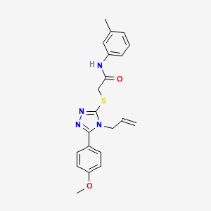 2-{[5-(4-methoxyphenyl)-4-(prop-2-en-1-yl)-4H-1,2,4-triazol-3-yl]sulfanyl}-N-(3-methylphenyl)acetamide