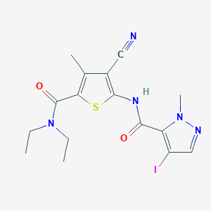 N-[3-cyano-5-(diethylcarbamoyl)-4-methylthiophen-2-yl]-4-iodo-1-methyl-1H-pyrazole-5-carboxamide