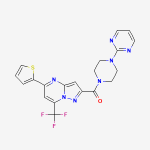 [4-(Pyrimidin-2-yl)piperazin-1-yl][5-(thiophen-2-yl)-7-(trifluoromethyl)pyrazolo[1,5-a]pyrimidin-2-yl]methanone