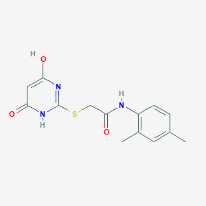 molecular formula C14H15N3O3S B10964579 2-[(4,6-dihydroxypyrimidin-2-yl)sulfanyl]-N-(2,4-dimethylphenyl)acetamide 