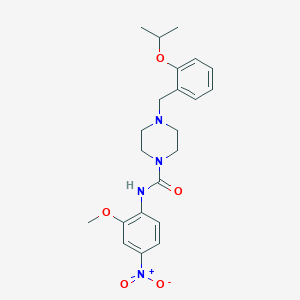 N-(2-methoxy-4-nitrophenyl)-4-[2-(propan-2-yloxy)benzyl]piperazine-1-carboxamide