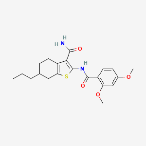 molecular formula C21H26N2O4S B10964591 2-[(2,4-Dimethoxybenzoyl)amino]-6-propyl-4,5,6,7-tetrahydro-1-benzothiophene-3-carboxamide 