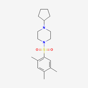 1-Cyclopentyl-4-[(2,4,5-trimethylphenyl)sulfonyl]piperazine