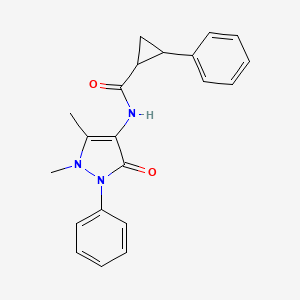 N-(1,5-dimethyl-3-oxo-2-phenyl-2,3-dihydro-1H-pyrazol-4-yl)-2-phenylcyclopropanecarboxamide