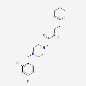 2-[4-(2-chloro-4-fluorobenzyl)piperazin-1-yl]-N-[2-(cyclohex-1-en-1-yl)ethyl]acetamide