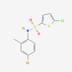 molecular formula C11H9BrClNO2S2 B10964612 N-(4-bromo-2-methylphenyl)-5-chlorothiophene-2-sulfonamide 