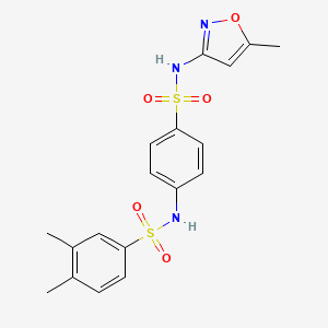 3,4-dimethyl-N-{4-[(5-methyl-1,2-oxazol-3-yl)sulfamoyl]phenyl}benzenesulfonamide