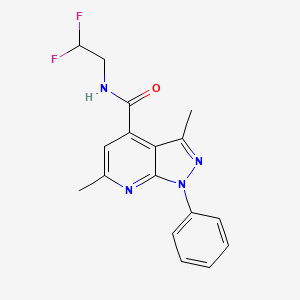 molecular formula C17H16F2N4O B10964633 N-(2,2-difluoroethyl)-3,6-dimethyl-1-phenyl-1H-pyrazolo[3,4-b]pyridine-4-carboxamide 