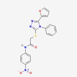 2-{[5-(furan-2-yl)-4-phenyl-4H-1,2,4-triazol-3-yl]sulfanyl}-N-(4-nitrophenyl)acetamide