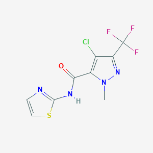 4-chloro-1-methyl-N-(1,3-thiazol-2-yl)-3-(trifluoromethyl)-1H-pyrazole-5-carboxamide