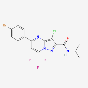 5-(4-bromophenyl)-3-chloro-N-(propan-2-yl)-7-(trifluoromethyl)pyrazolo[1,5-a]pyrimidine-2-carboxamide