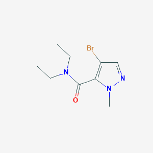 molecular formula C9H14BrN3O B10964690 4-Bromo-N,N-diethyl-1-methyl-1H-pyrazole-5-carboxamide 