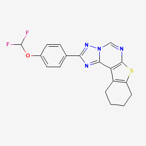 2-[4-(Difluoromethoxy)phenyl]-8,9,10,11-tetrahydro[1]benzothieno[3,2-e][1,2,4]triazolo[1,5-c]pyrimidine