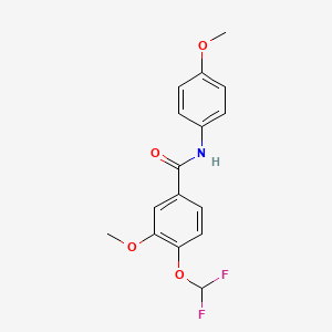 molecular formula C16H15F2NO4 B10964724 4-(difluoromethoxy)-3-methoxy-N-(4-methoxyphenyl)benzamide 