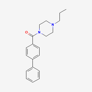 molecular formula C20H24N2O B10964753 Biphenyl-4-yl(4-propylpiperazin-1-yl)methanone 