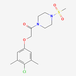 molecular formula C15H21ClN2O4S B10964763 2-(4-Chloro-3,5-dimethylphenoxy)-1-[4-(methylsulfonyl)piperazin-1-yl]ethanone 