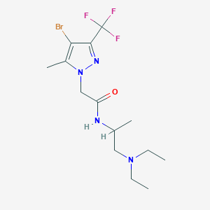 2-[4-bromo-5-methyl-3-(trifluoromethyl)-1H-pyrazol-1-yl]-N-[1-(diethylamino)propan-2-yl]acetamide