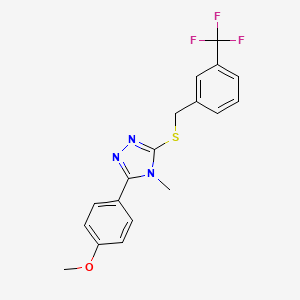 3-(4-methoxyphenyl)-4-methyl-5-{[3-(trifluoromethyl)benzyl]sulfanyl}-4H-1,2,4-triazole