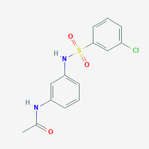 molecular formula C14H13ClN2O3S B10964803 N-[3-(3-chlorobenzenesulfonamido)phenyl]acetamide 