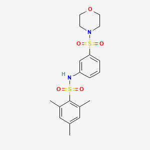 molecular formula C19H24N2O5S2 B10964807 2,4,6-trimethyl-N-[3-(morpholin-4-ylsulfonyl)phenyl]benzenesulfonamide 