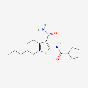 2-[(Cyclopentylcarbonyl)amino]-6-propyl-4,5,6,7-tetrahydro-1-benzothiophene-3-carboxamide