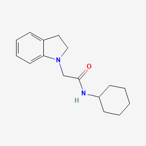 N-cyclohexyl-2-(2,3-dihydro-1H-indol-1-yl)acetamide