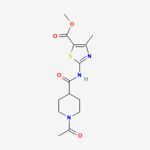 Methyl 2-{[(1-acetylpiperidin-4-yl)carbonyl]amino}-4-methyl-1,3-thiazole-5-carboxylate