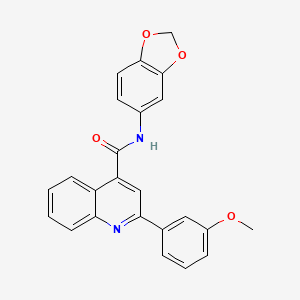 N-(1,3-benzodioxol-5-yl)-2-(3-methoxyphenyl)quinoline-4-carboxamide