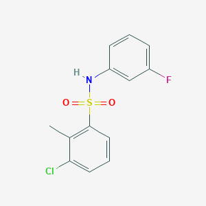 molecular formula C13H11ClFNO2S B10964857 3-chloro-N-(3-fluorophenyl)-2-methylbenzenesulfonamide 