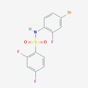 molecular formula C12H7BrF3NO2S B10964881 N-(4-bromo-2-fluorophenyl)-2,4-difluorobenzenesulfonamide 