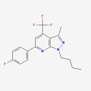 1-butyl-6-(4-fluorophenyl)-3-methyl-4-(trifluoromethyl)-1H-pyrazolo[3,4-b]pyridine