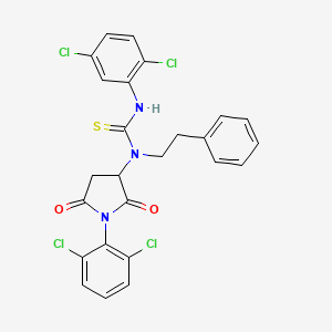 N'-(2,5-Dichlorophenyl)-N-[1-(2,6-dichlorophenyl)-2,5-dioxotetrahydro-1H-pyrrol-3-YL]-N-phenethylthiourea