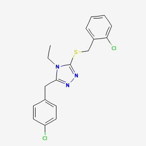 3-(4-chlorobenzyl)-5-[(2-chlorobenzyl)sulfanyl]-4-ethyl-4H-1,2,4-triazole