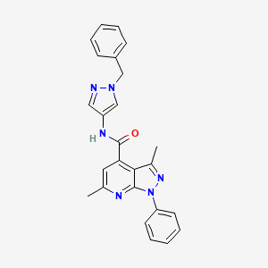 N-(1-benzyl-1H-pyrazol-4-yl)-3,6-dimethyl-1-phenyl-1H-pyrazolo[3,4-b]pyridine-4-carboxamide