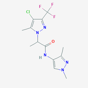 2-[4-chloro-5-methyl-3-(trifluoromethyl)-1H-pyrazol-1-yl]-N-(1,3-dimethyl-1H-pyrazol-4-yl)propanamide