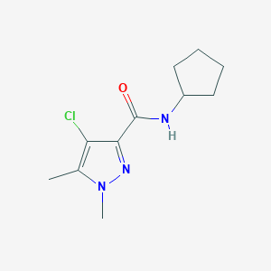 4-chloro-N-cyclopentyl-1,5-dimethyl-1H-pyrazole-3-carboxamide