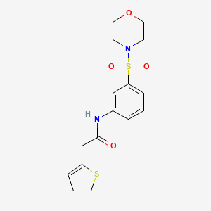 molecular formula C16H18N2O4S2 B10964972 N-[3-(morpholin-4-ylsulfonyl)phenyl]-2-(thiophen-2-yl)acetamide 