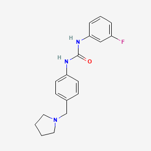 1-(3-Fluorophenyl)-3-[4-(pyrrolidin-1-ylmethyl)phenyl]urea