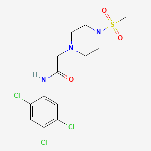 molecular formula C13H16Cl3N3O3S B10965006 2-[4-(methylsulfonyl)piperazin-1-yl]-N-(2,4,5-trichlorophenyl)acetamide 